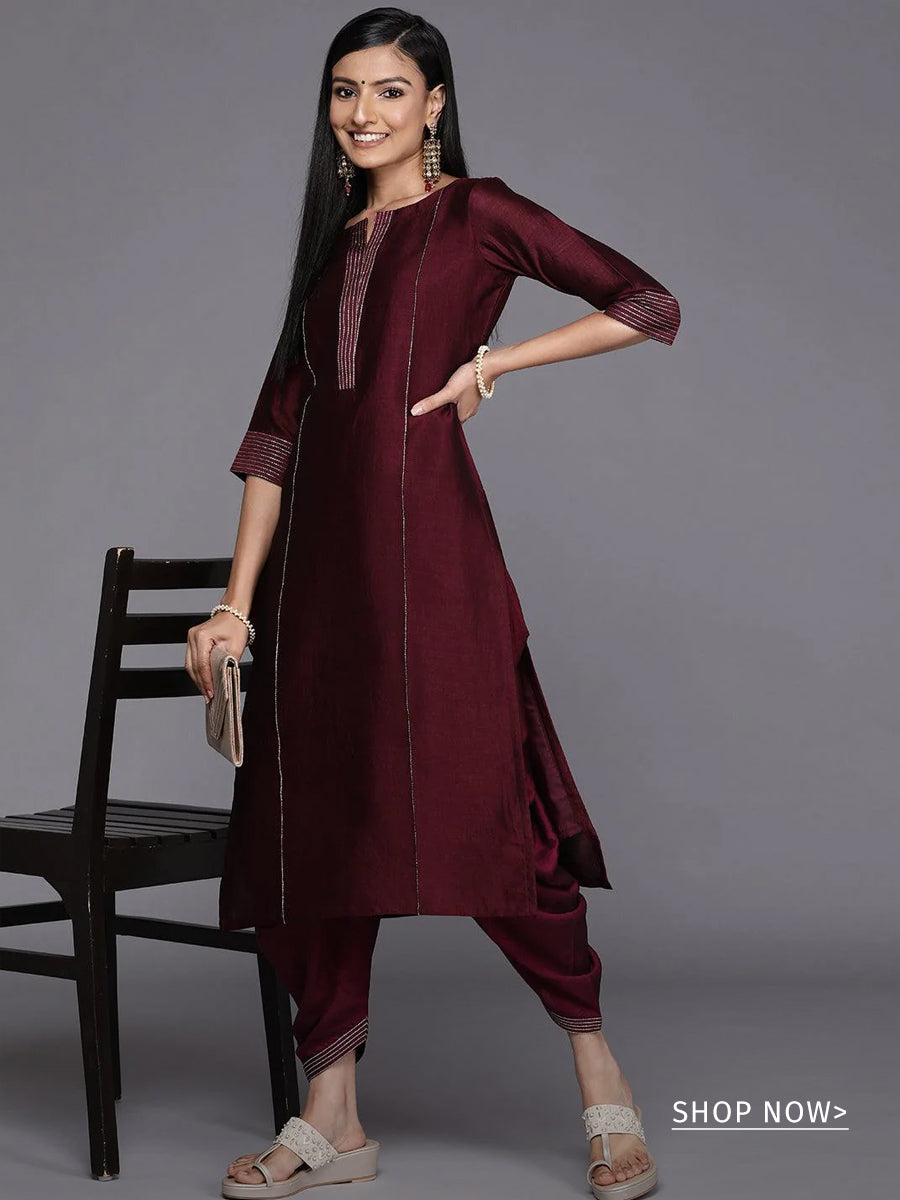 Long Kurtis With Palazzo Pants | Maharani Designer Boutique